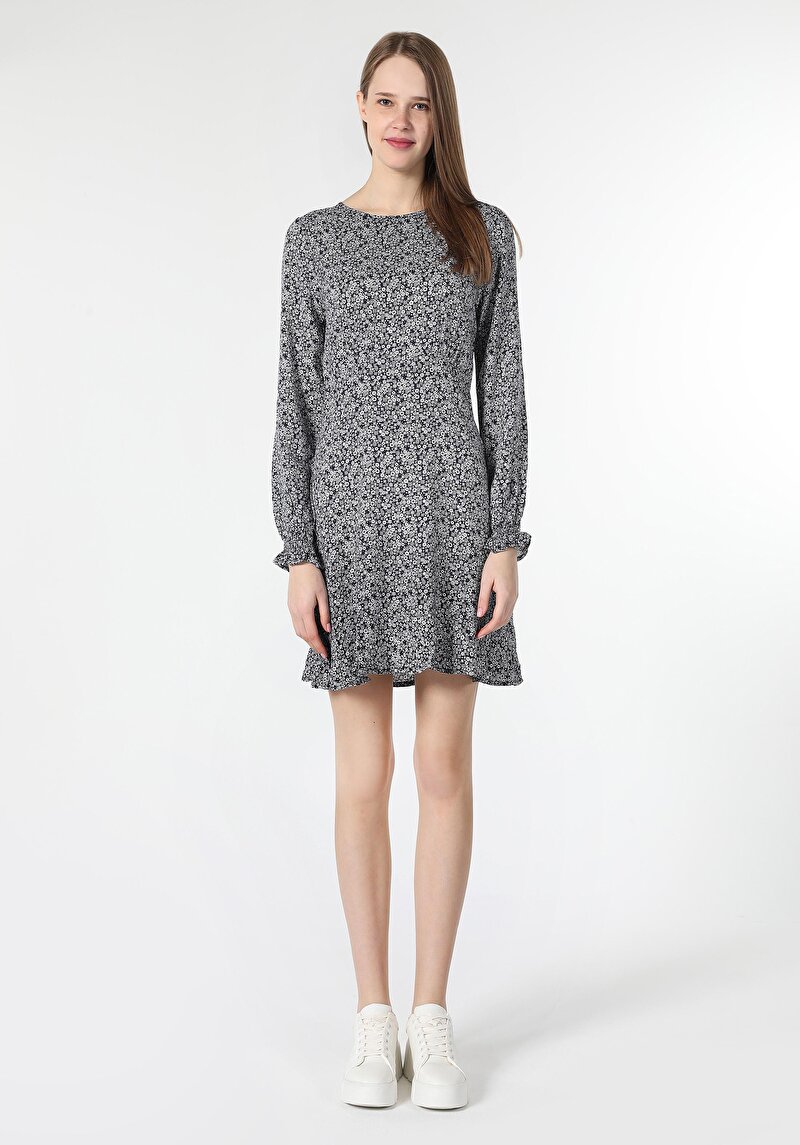 Slim Fit Kadın Lacivert Elbise