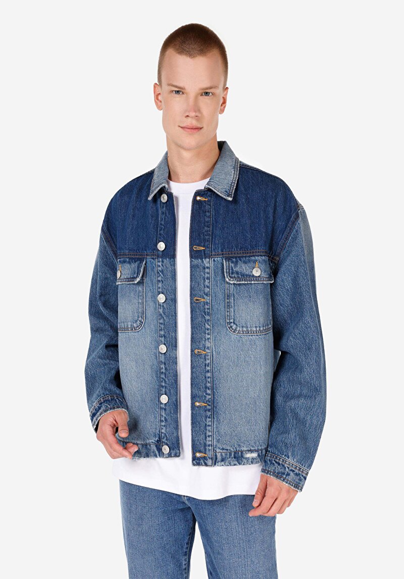 Regular Fit Düğmeli Astarsız Erkek Açik Mavi Ceket