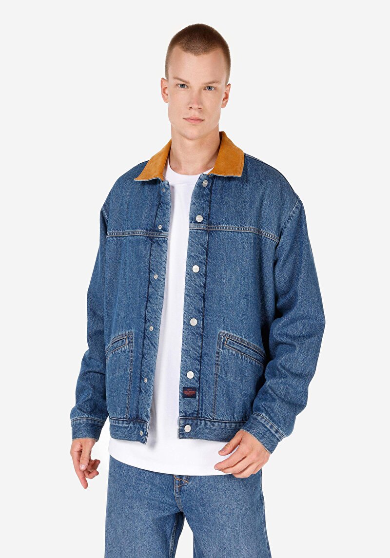 Regular Fit    Erkek Mavi Ceket