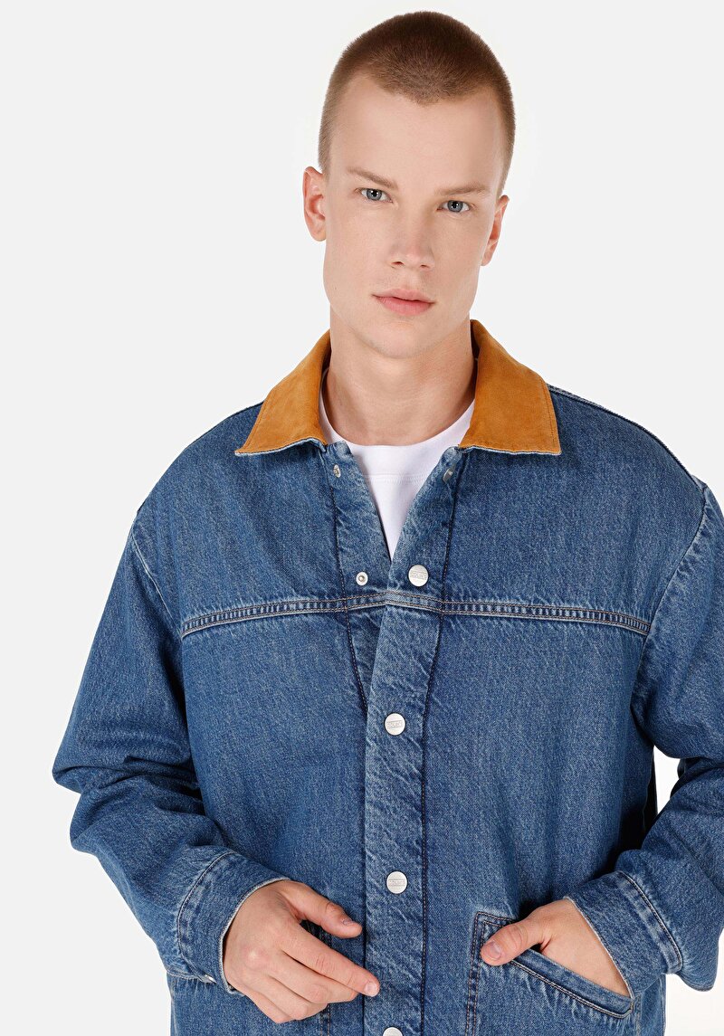 Regular Fit Erkek Mavi Ceket