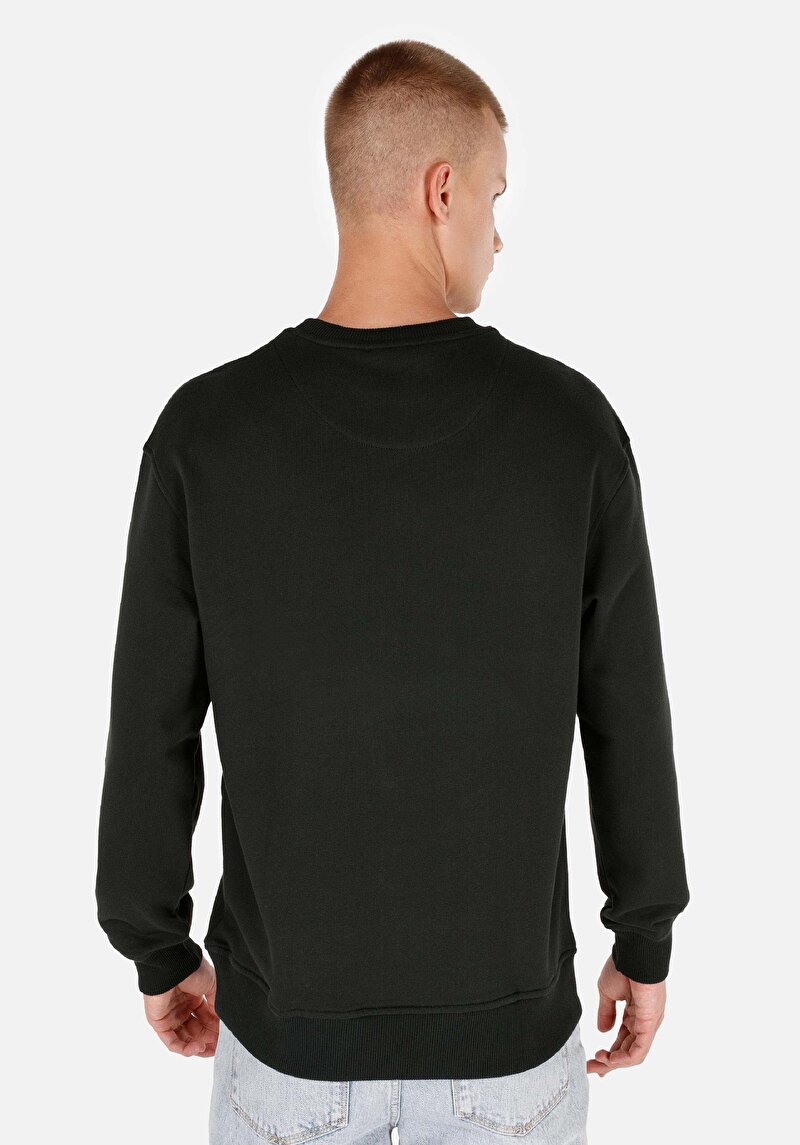 Comfort Fit   Erkek Yeşil Sweatshirt