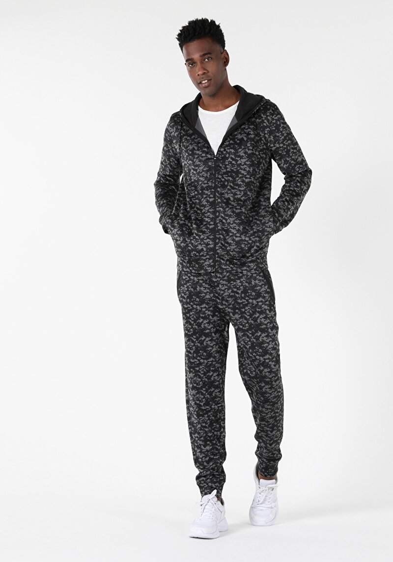 Slim Fit Örme Erkek Antrasit Ceket