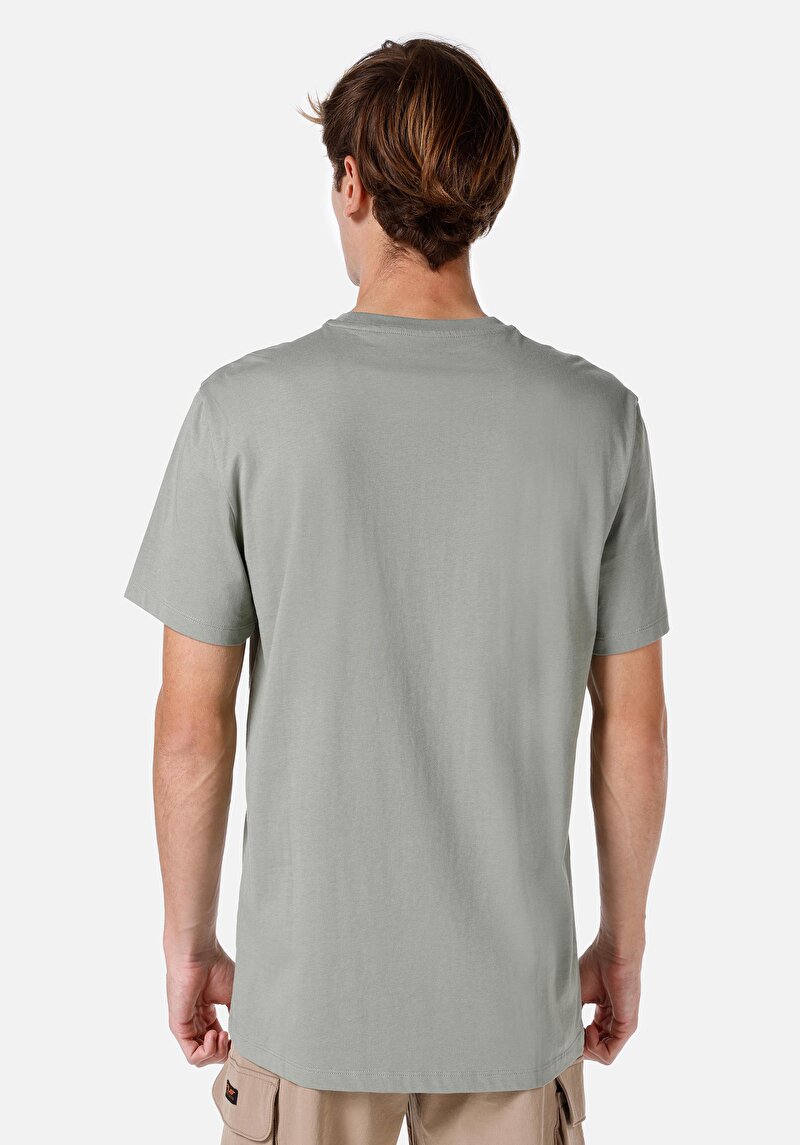 Comfort Fit Yuvarlak Yaka Düz Erkek Yeşil Kısa Kol Tişört