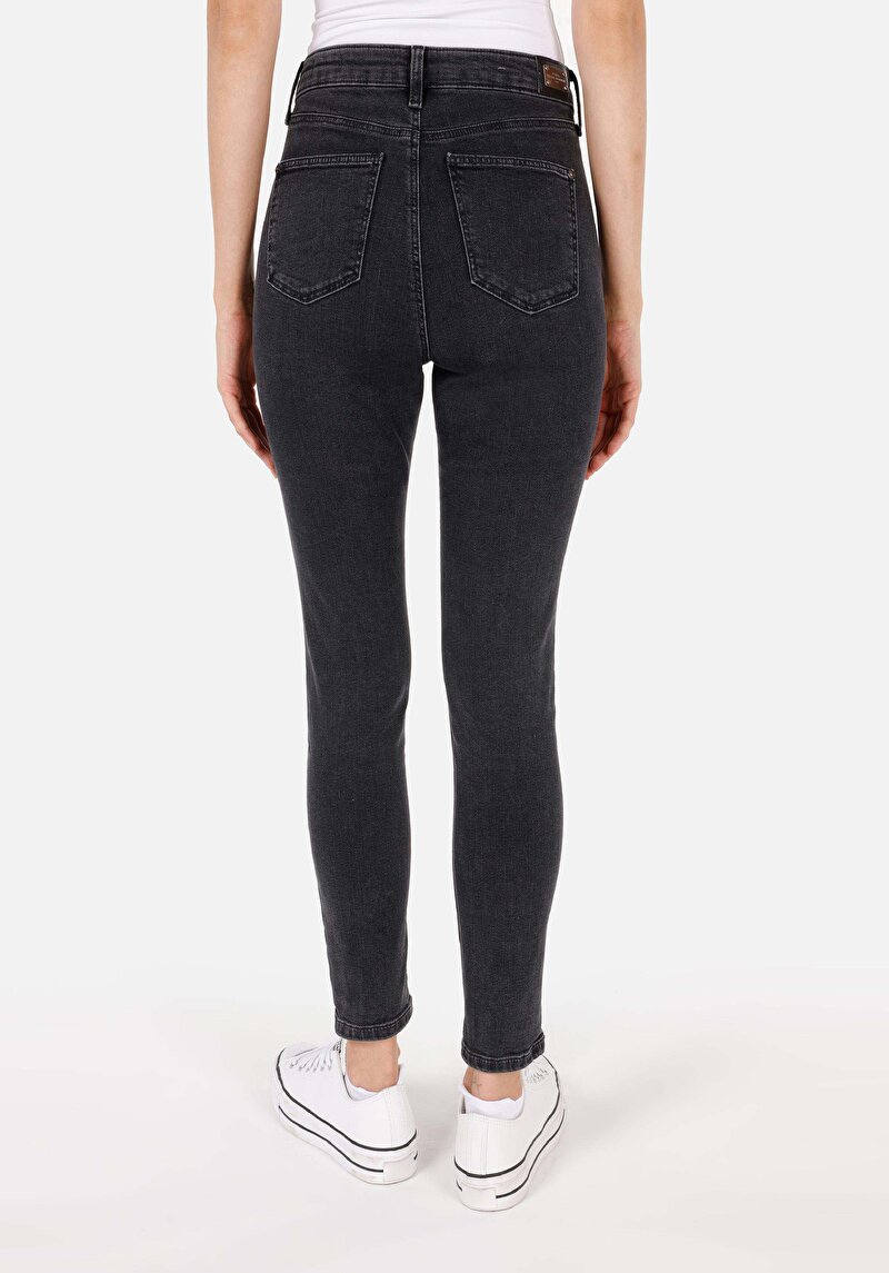 Skinny Fit Kadın Koyu İndigo Jean Pantolon