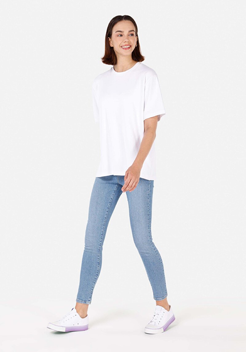 Skinny Fit Kadın İndigo Jean Pantolon