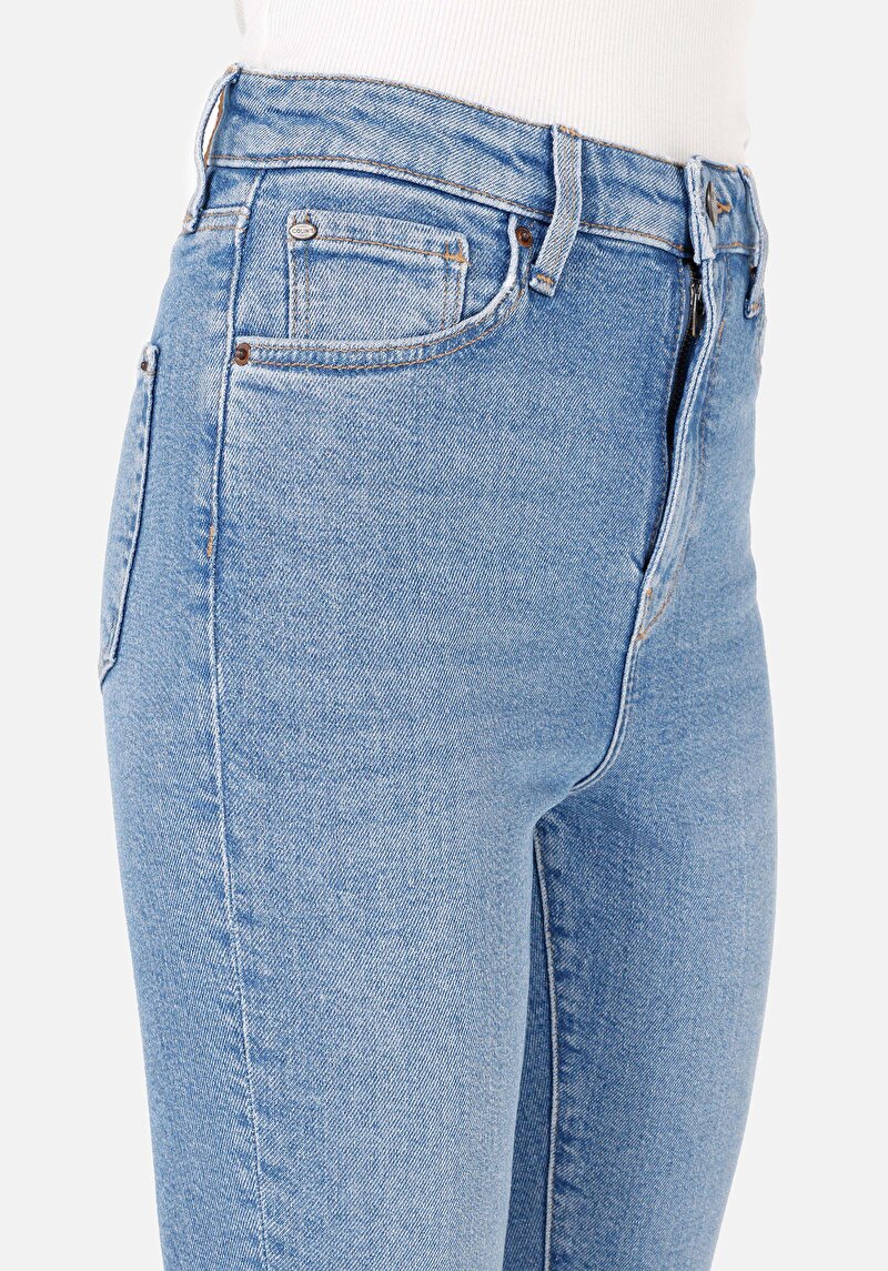Skinny Fit   Kadın İndigo Jean Pantolon