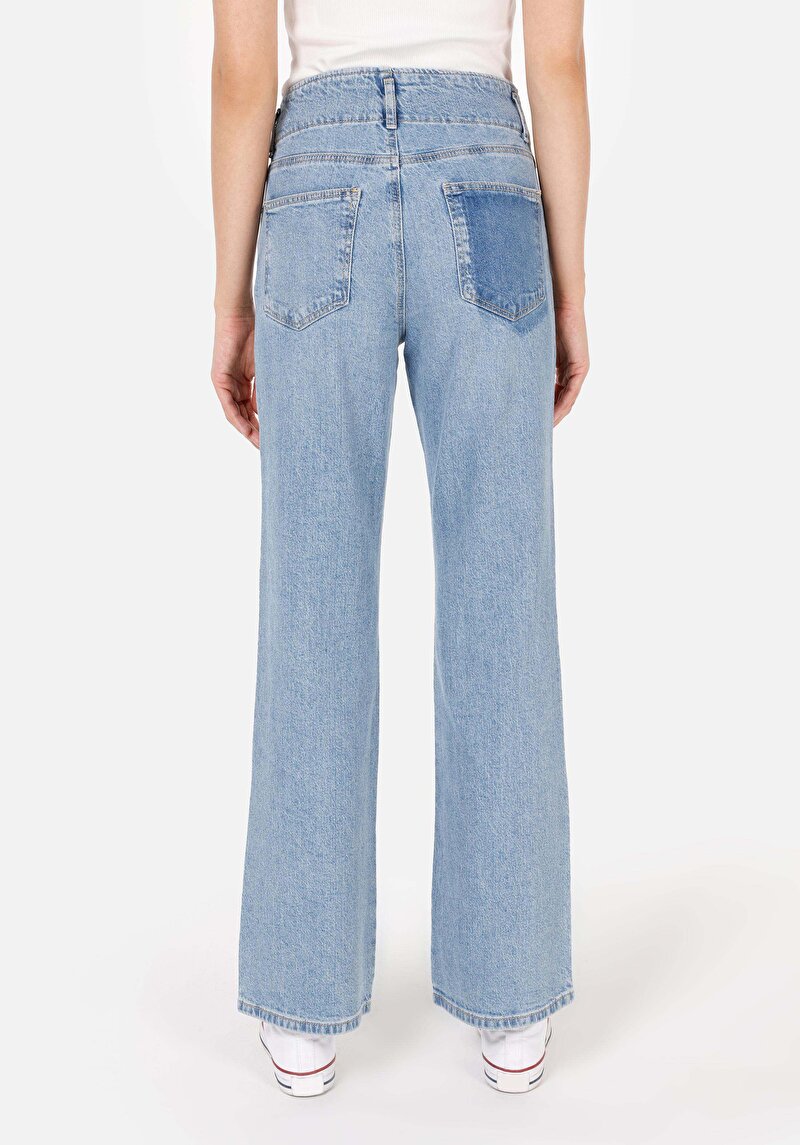 Regular Fit Kadın İndigo Jean Pantolon