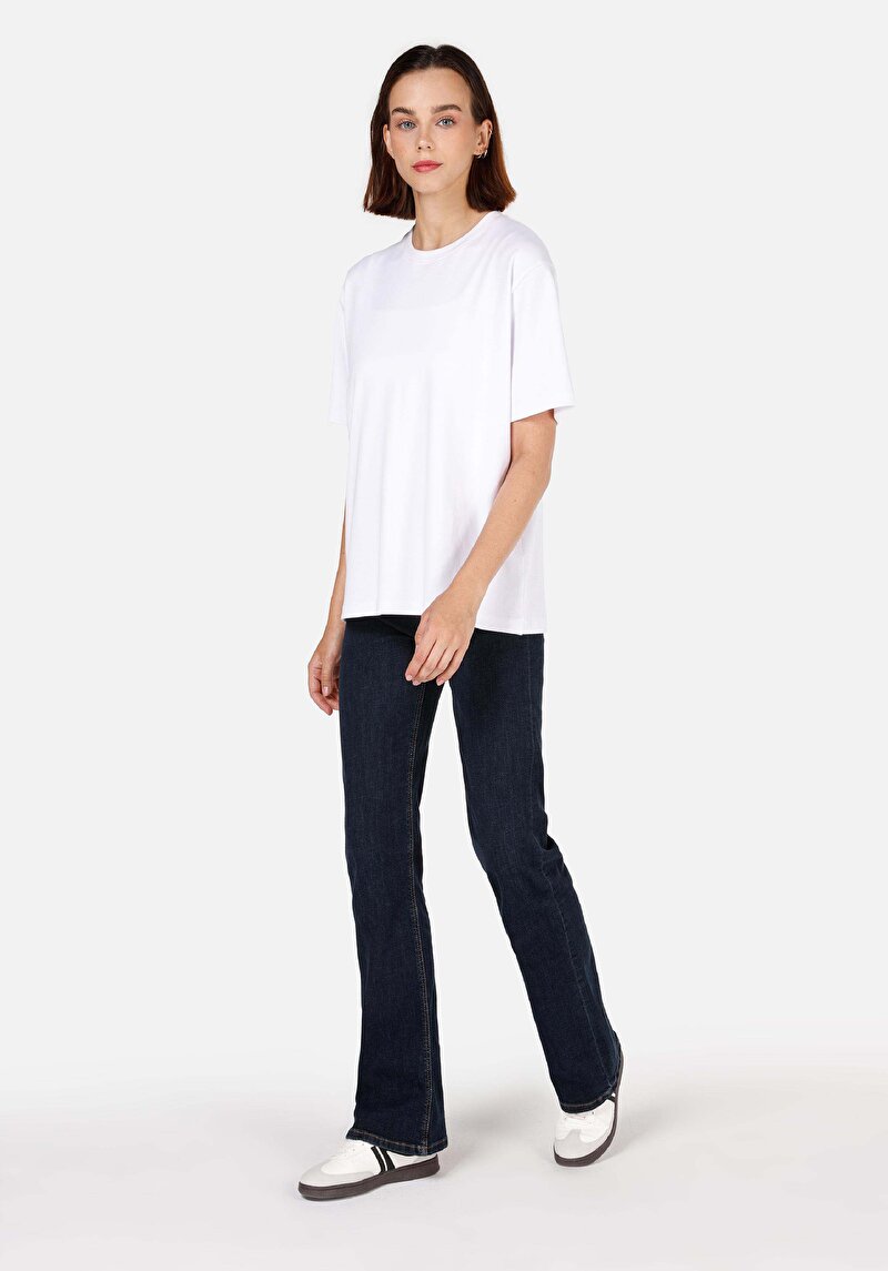 Regular Fit Kadın İndigo Jean Pantolon