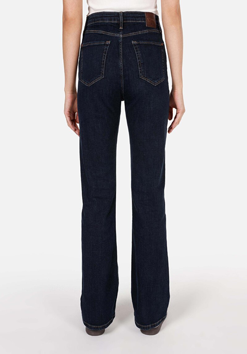 Regular Fit Kadın İndigo Jean Pantolon
