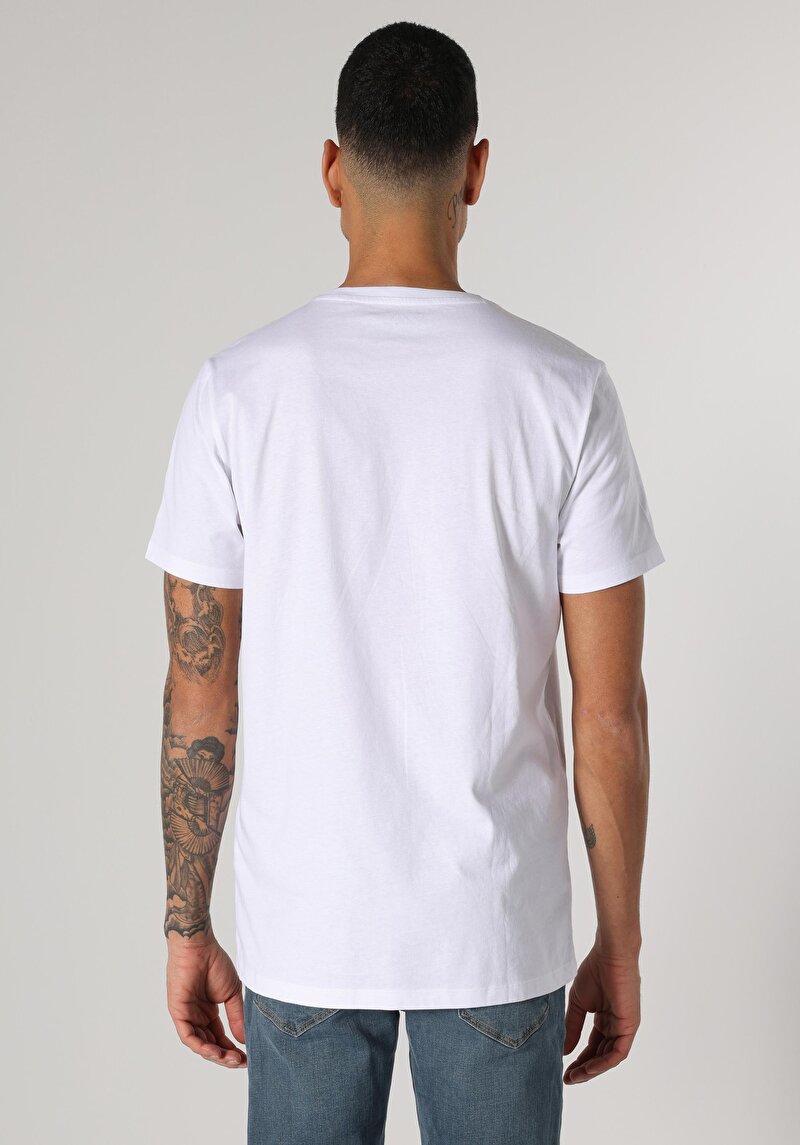 Regular Fit Yuvarlak Yaka Kadın Lacivert Kısa Kol Tişört