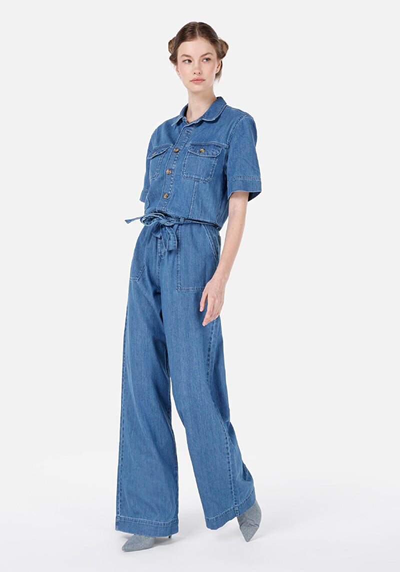 Regular Fit Kadın İndigo Jean Tulum