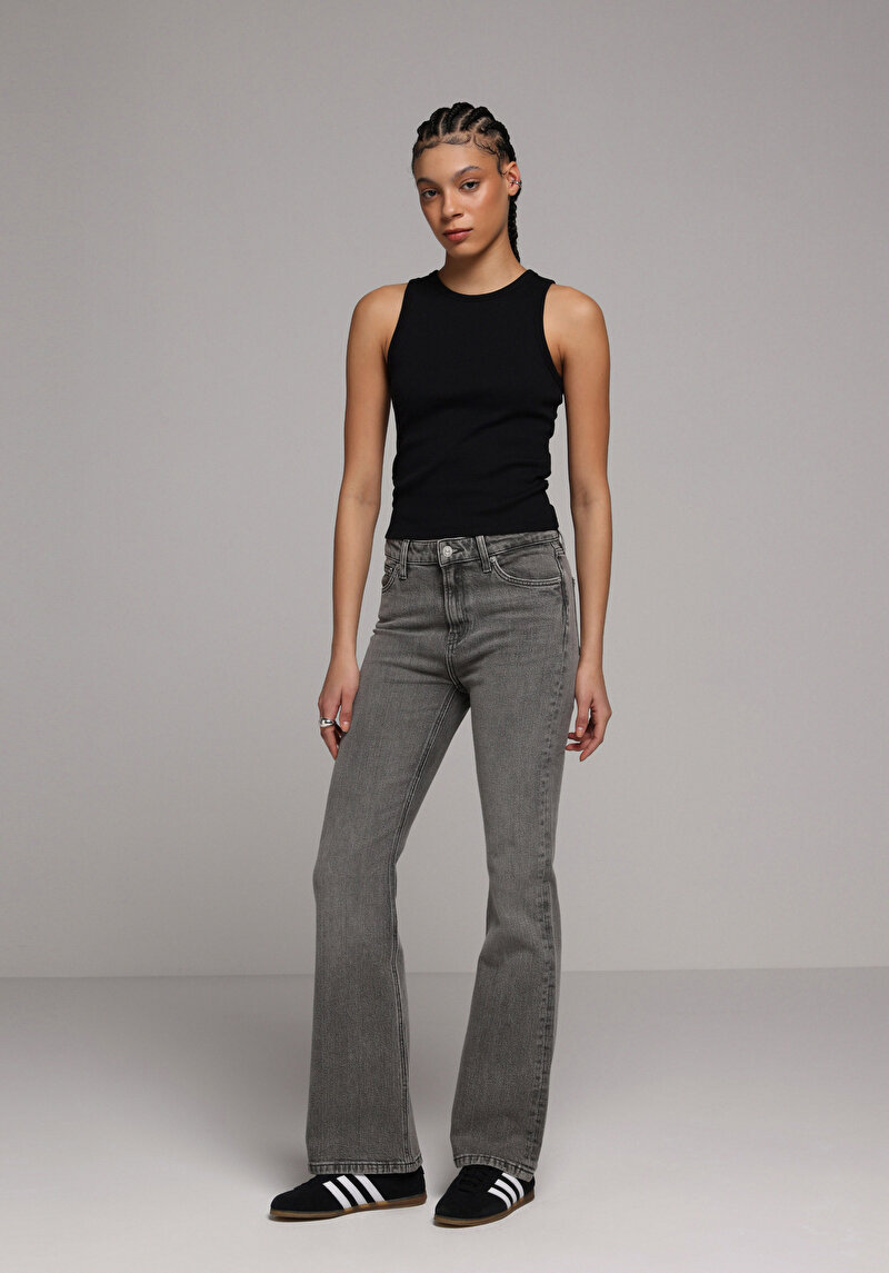 Slim Fit Kadın Siyah Atlet