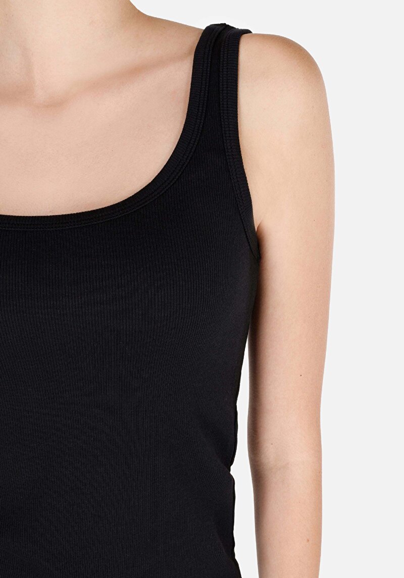 Slim Fit   Kadın Siyah Atlet