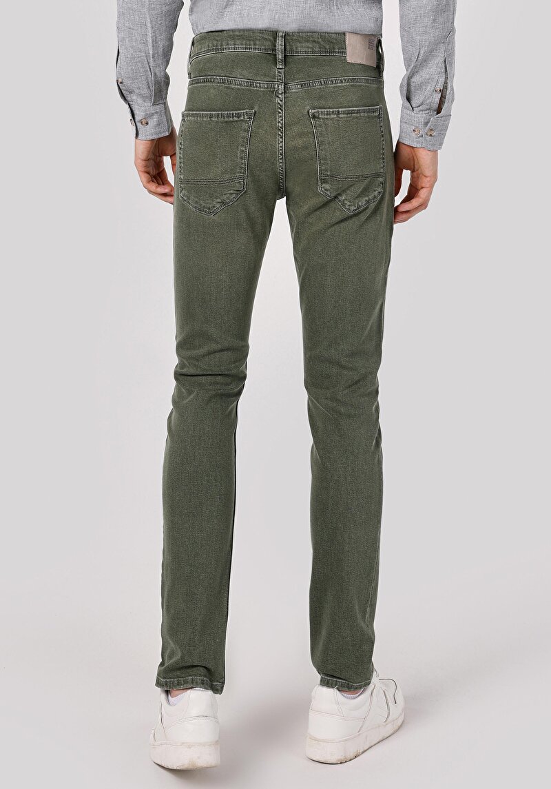 Straight Fit Düşük Bel Düz Paça Erkek İndigo Jean Pantolon