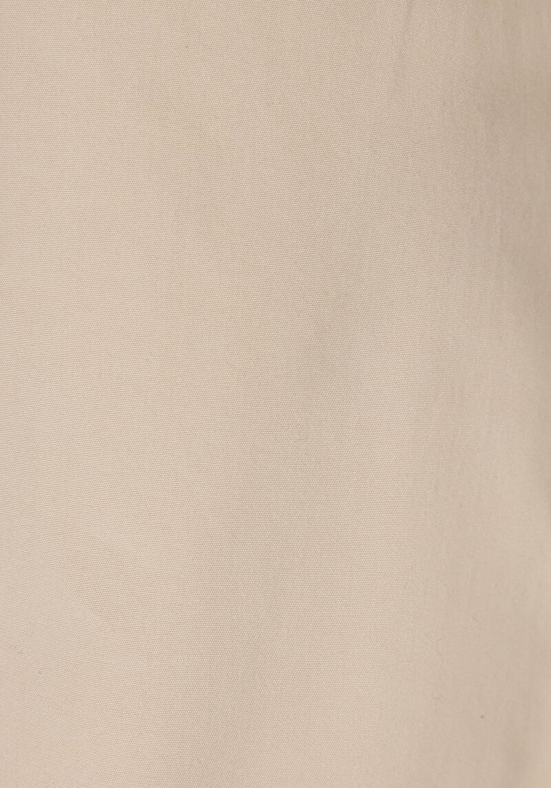 Midi Düz Fermuarlı Kadın Bej Etek