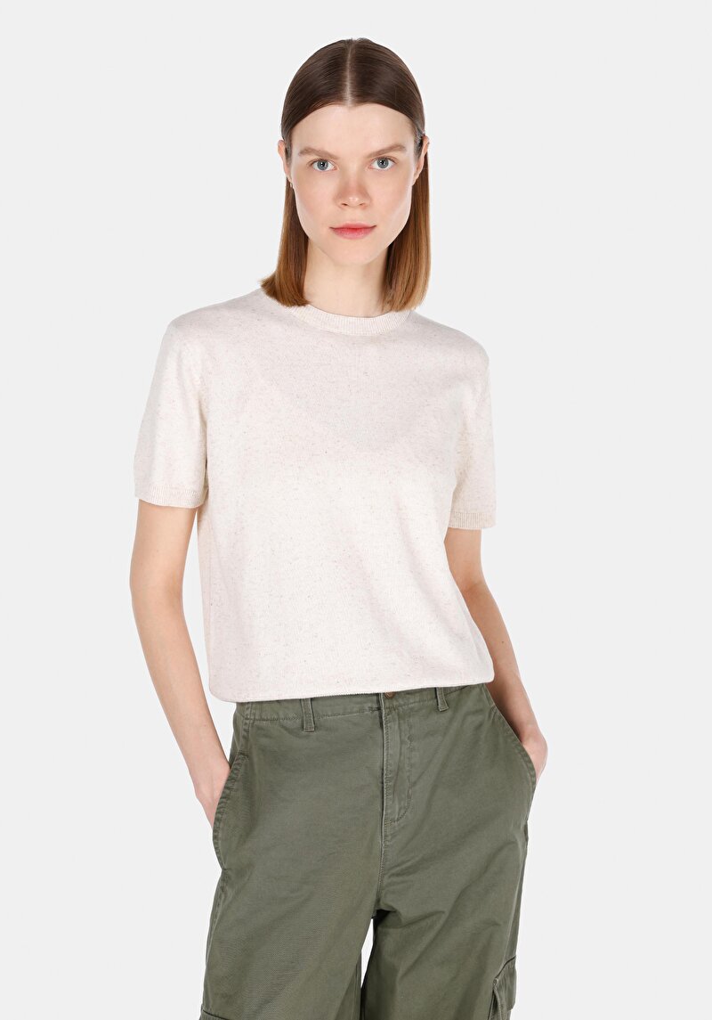 Regular Fit Kadın Ekru Kazak