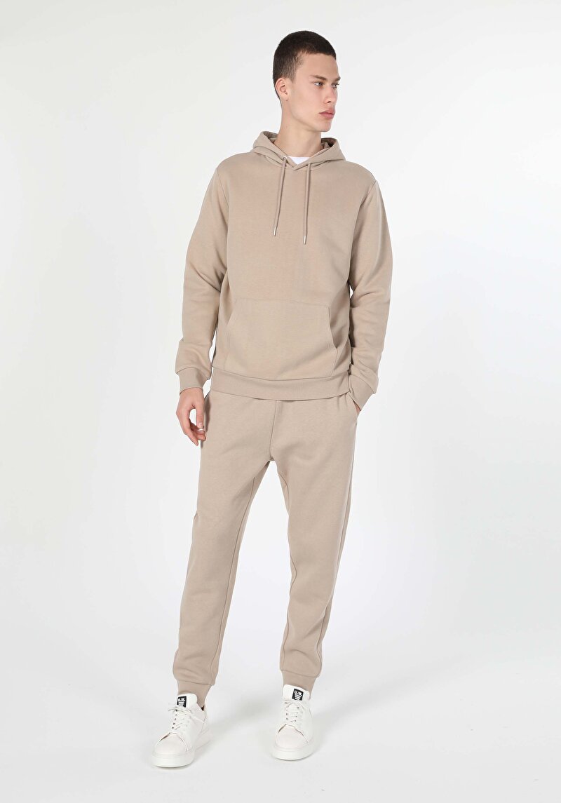 Regular Fit   Erkek Bej Sweatshirt
