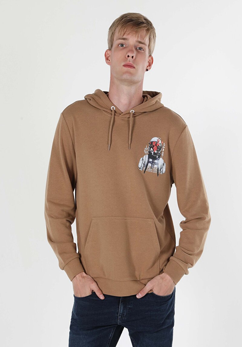 Regular Fit Erkek Bej Sweatshirt