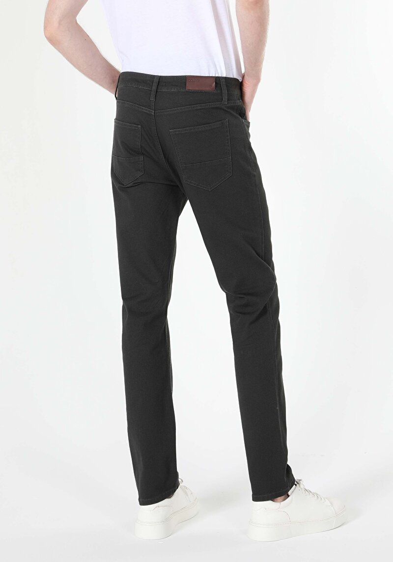 Straight Fit Orta Bel Düz Paça Erkek Yeşil  Pantolon