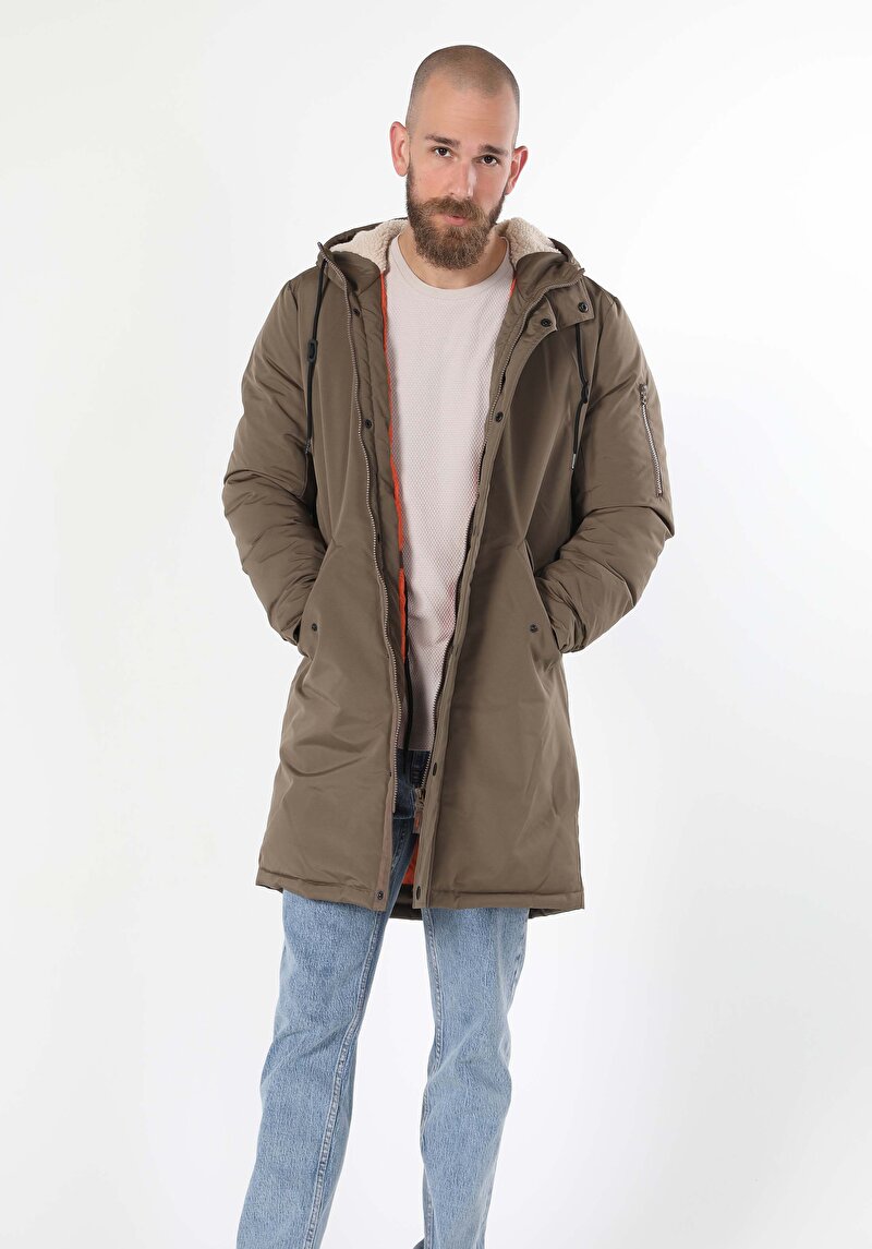 Regular Fit Erkek Bej Kaban