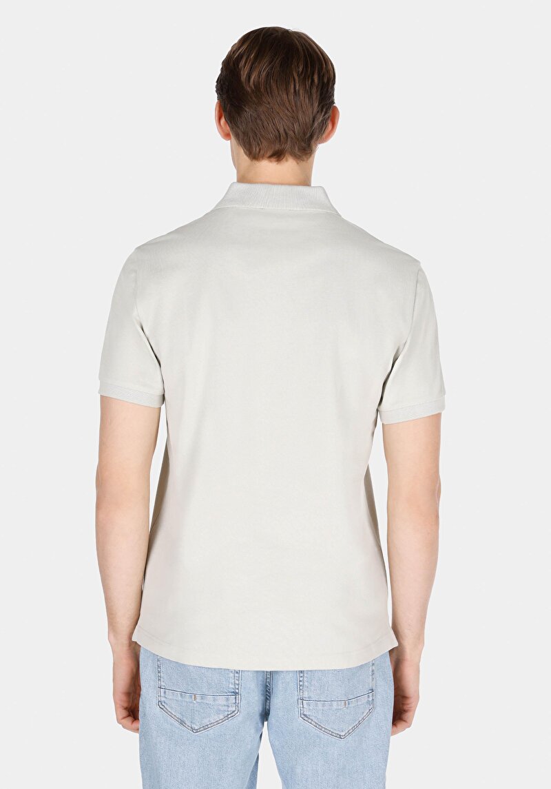 Regular Fit Polo Yaka Düz Erkek Yeşil Pamuklu Kısa Kol Tişört