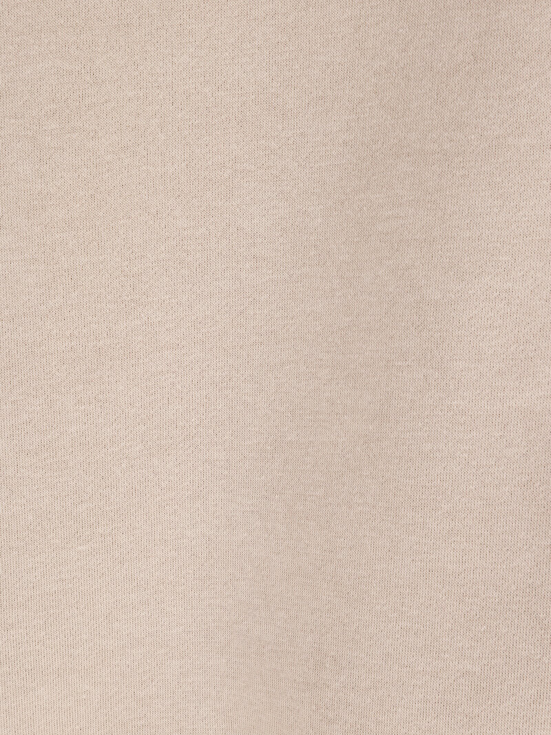 Comfort Fit Kapüşonlu Baskılı Kadın Bej Sweatshirt