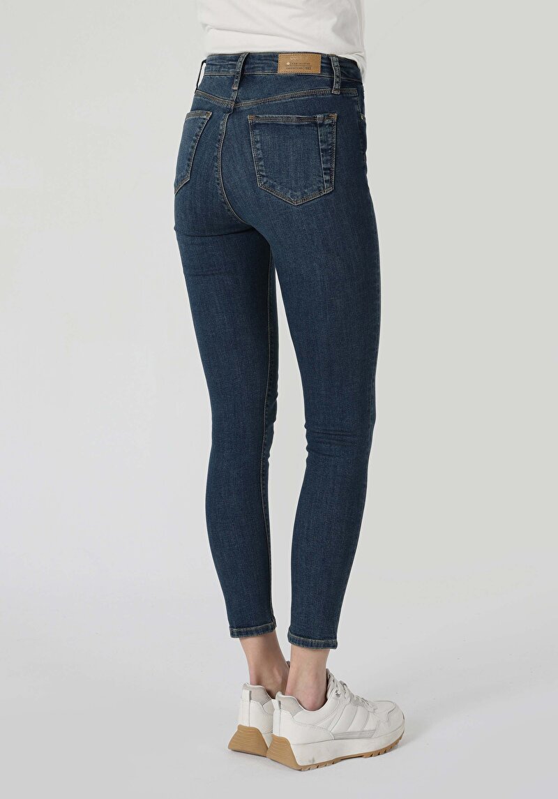 Skinny Fit   Kadın İndigo Jean Pantolon