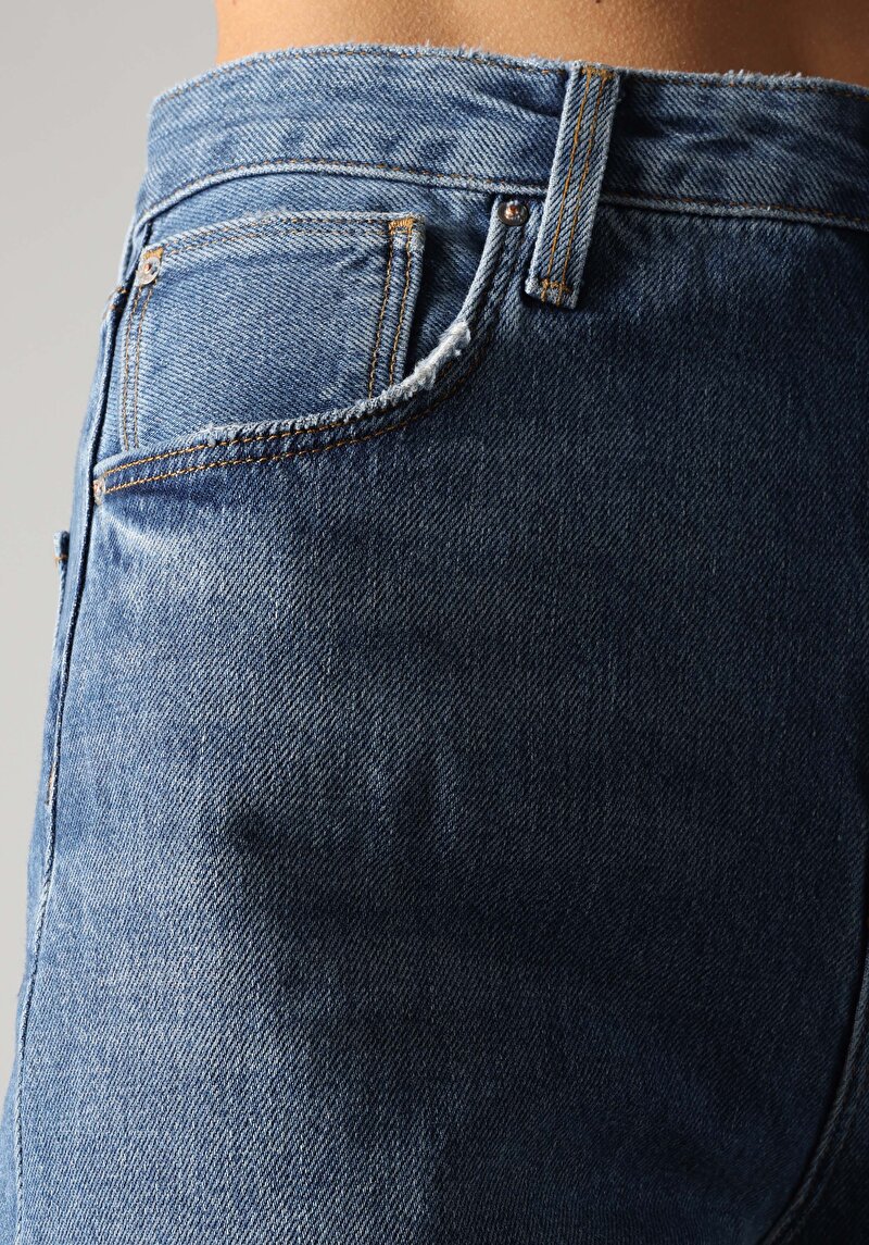 Regular Fit   Kadın Gri Jean Pantolon