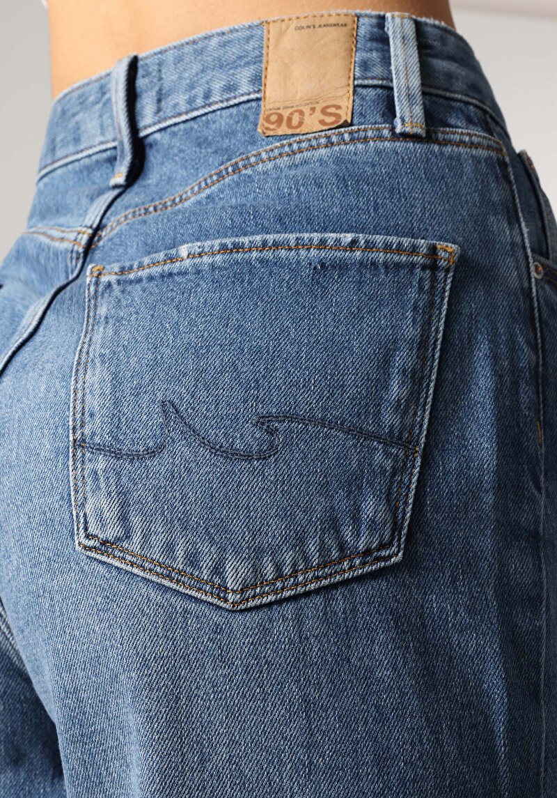 Regular Fit   Kadın Gri Jean Pantolon