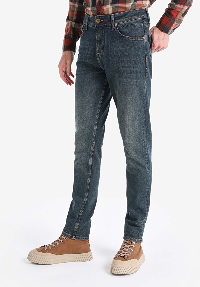 067 Jack Regular Fit Orta Bel Daralan Paça Erkek Kahverengi Jean Pantolon Cl1062420