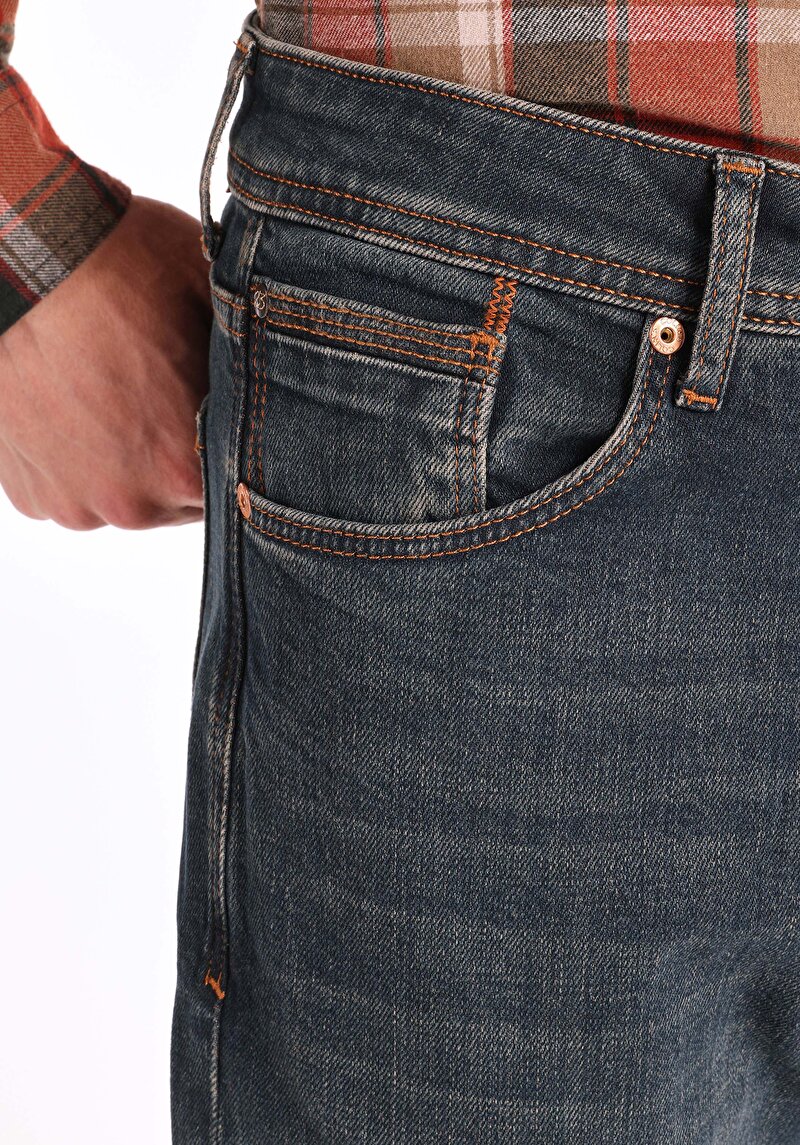 067 Jack Regular Fit Orta Bel Daralan Paça Erkek Kahverengi Jean Pantolon Cl1062420