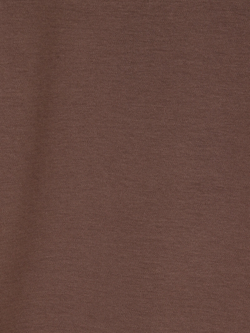 Regular Fit Yuvarlak Yaka  Kadın Kahverengi Kısa Kol Tişört