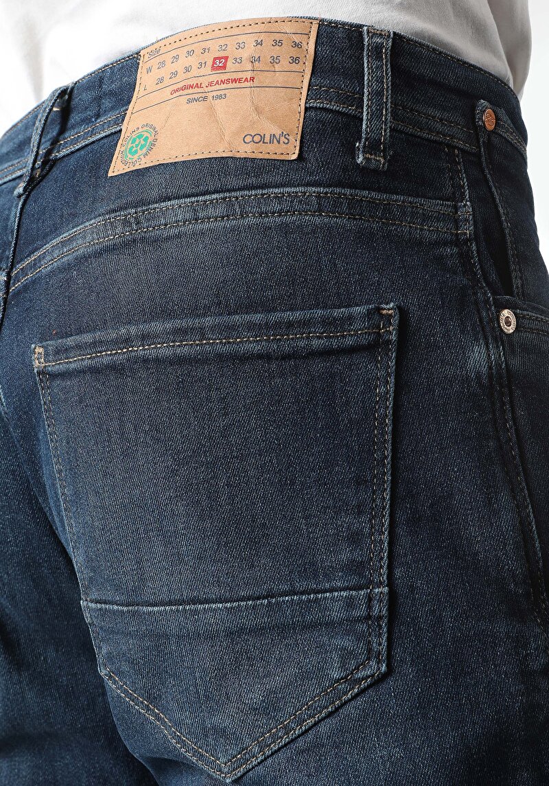 Slim Fit Düşük Bel Dar Paça Erkek Denim Jean Pantolon