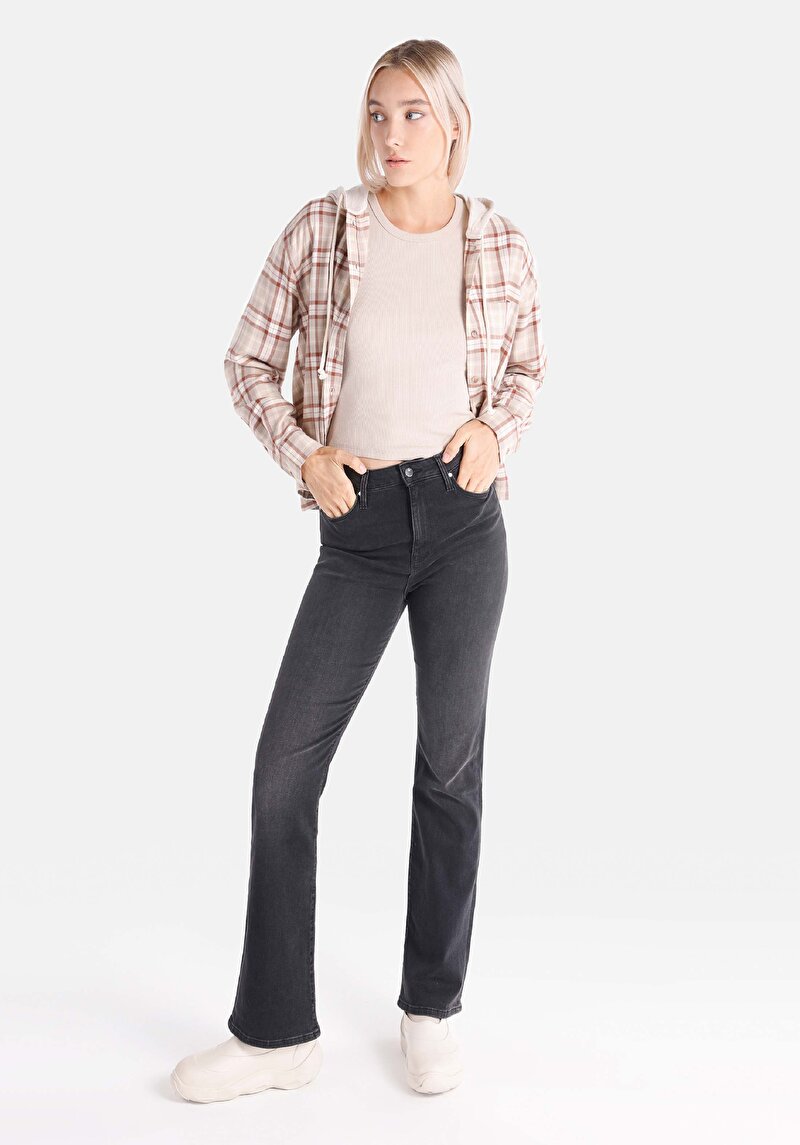 Regular Fit Orta Bel Bootcut Kadın Denim Jean Pantolon