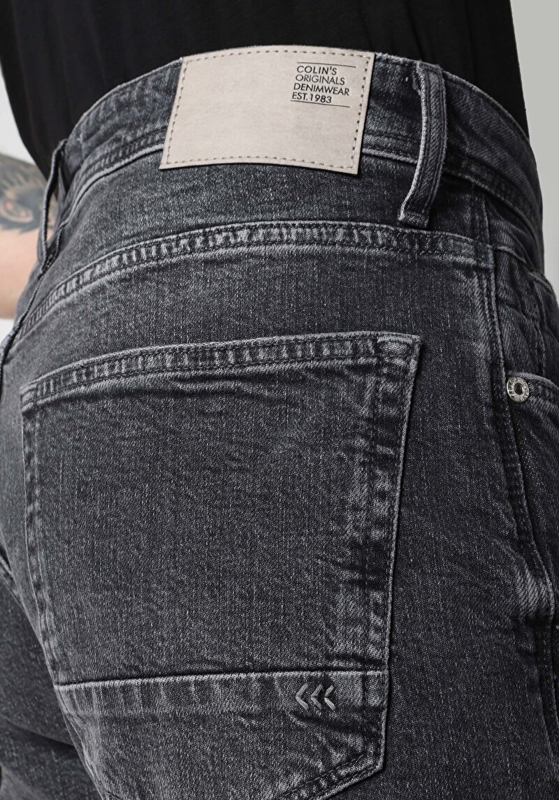 067 Jack Regular Fit Orta Bel Daralan Paça Erkek Siyah Jean Pantolon Cl1063566