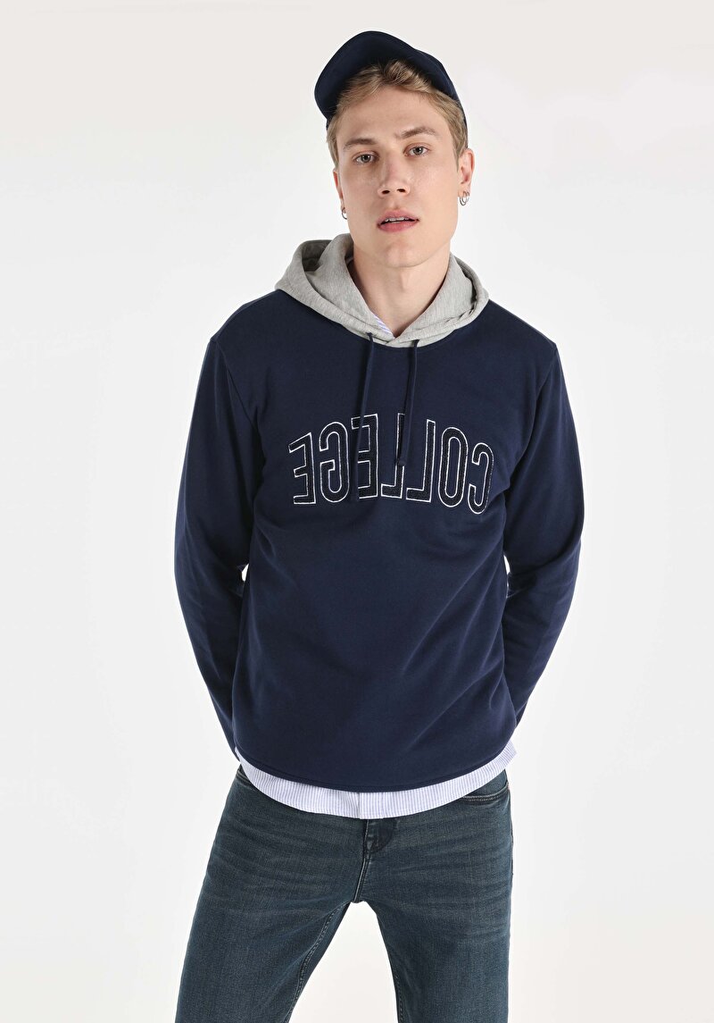 Regular Fit Erkek Lacivert Sweatshirt