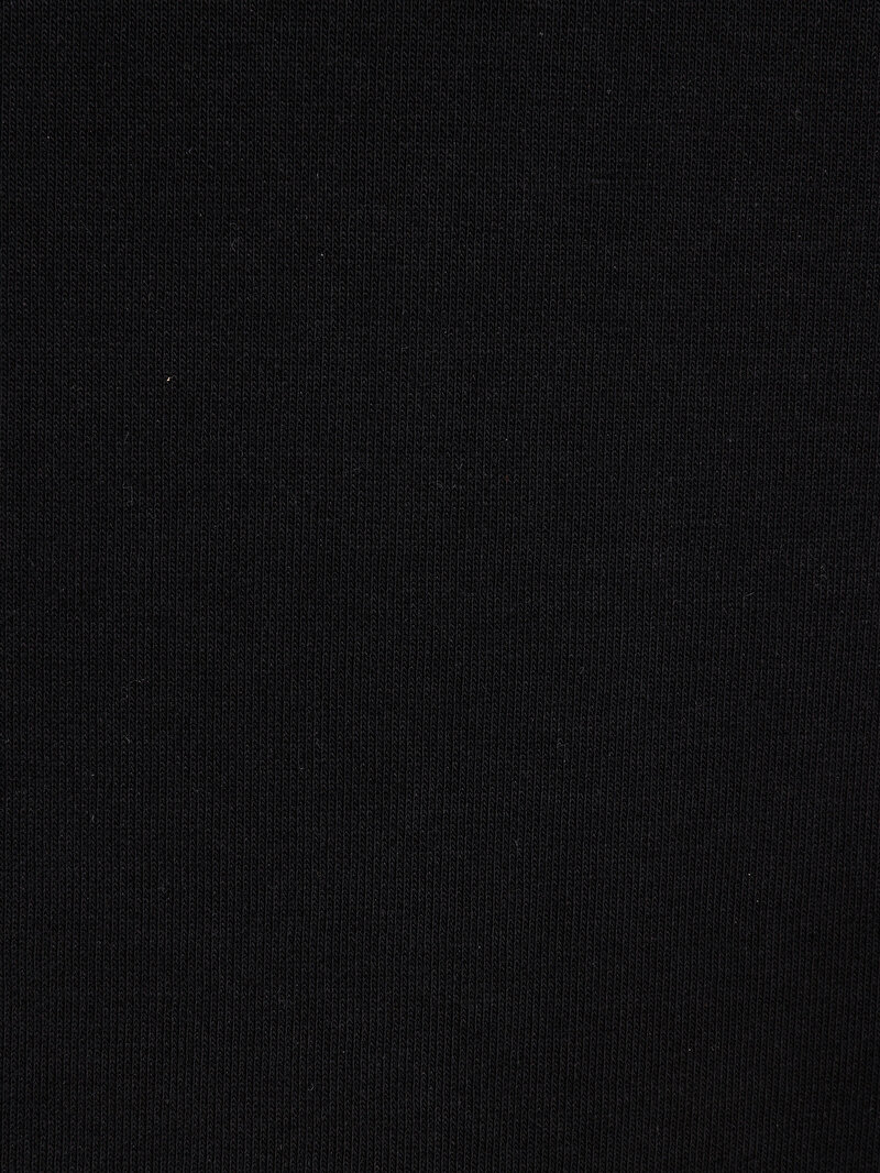 Comfort Fit Yuvarlak Yaka Düz Erkek Siyah Uzun Kol Tişört