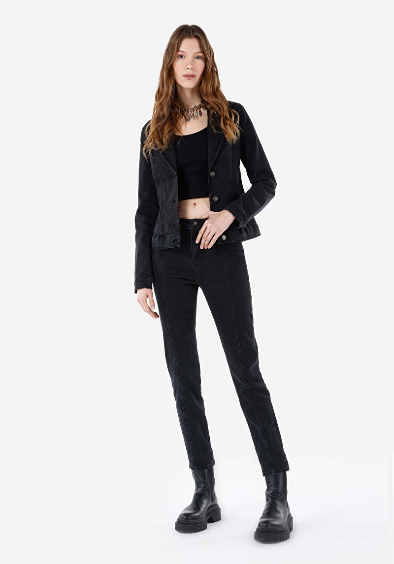 Slim Fit Kadın Denim Jean Pantolon