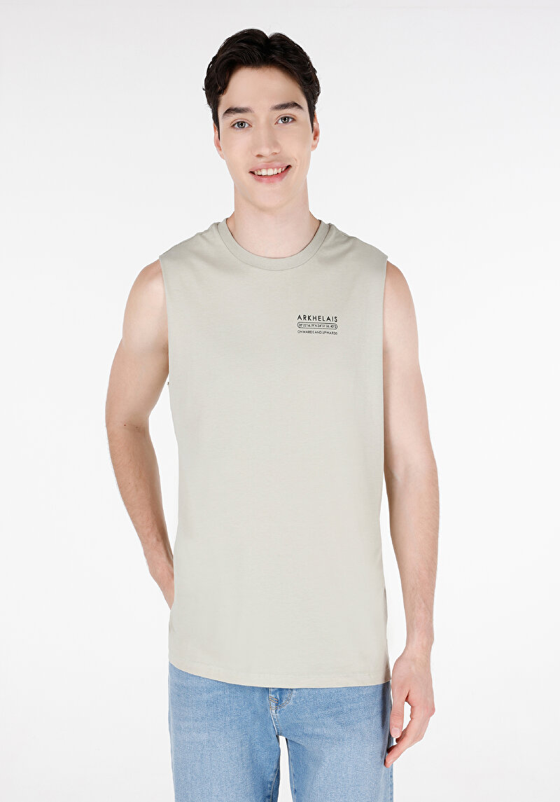 Regular Fit Erkek Yeşil Atlet