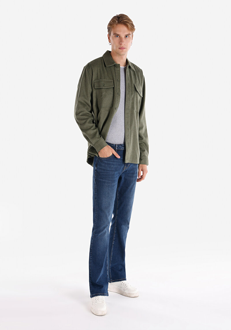 Regular Fit Erkek Lacivert Denim Jean Pantolon