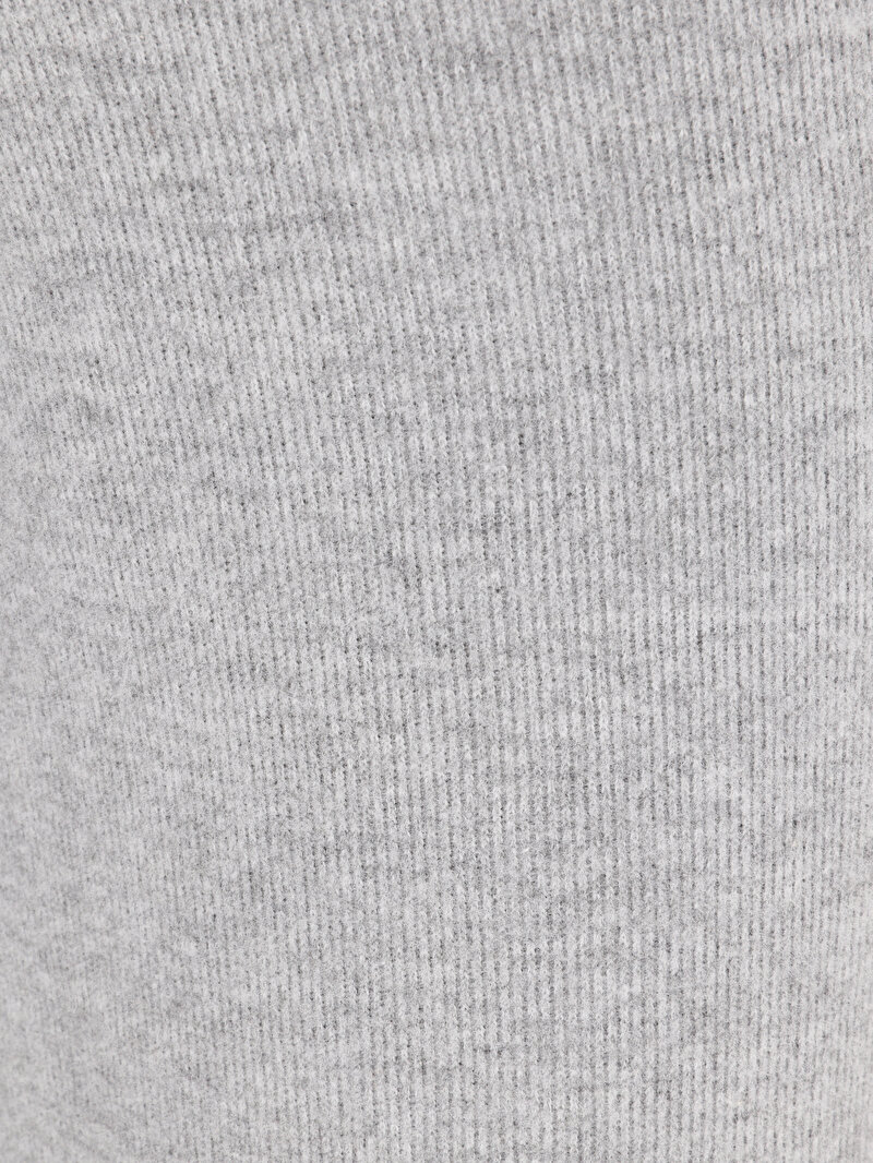 Regular Fit Orta Bel Kadın Örme Gri Eşofman Altı