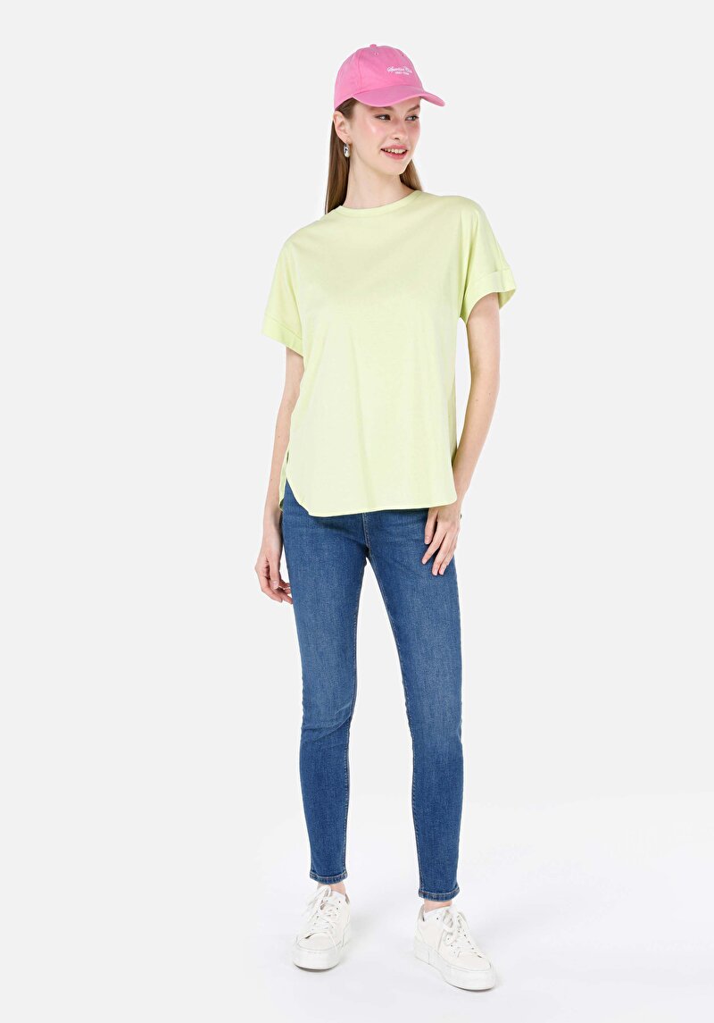 Skinny Fit Yüksek Bel Süper Dar Paça Kadın İndigo Jean Pantolon