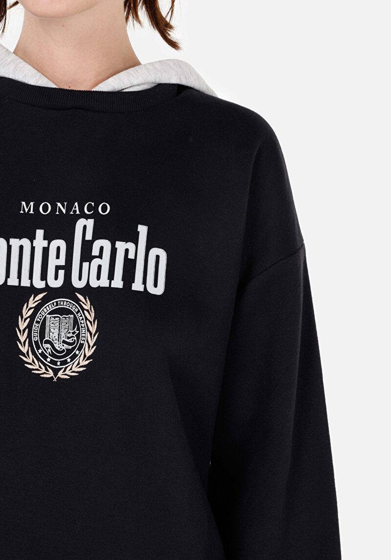 Regular Fit Kapüşonlu  Kadın Lacivert Sweatshirt
