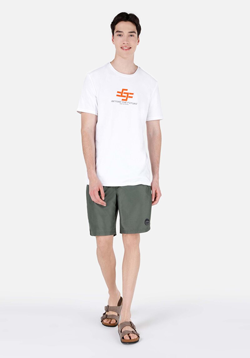 Slim Fit Erkek Yeşil Deniz Şortu