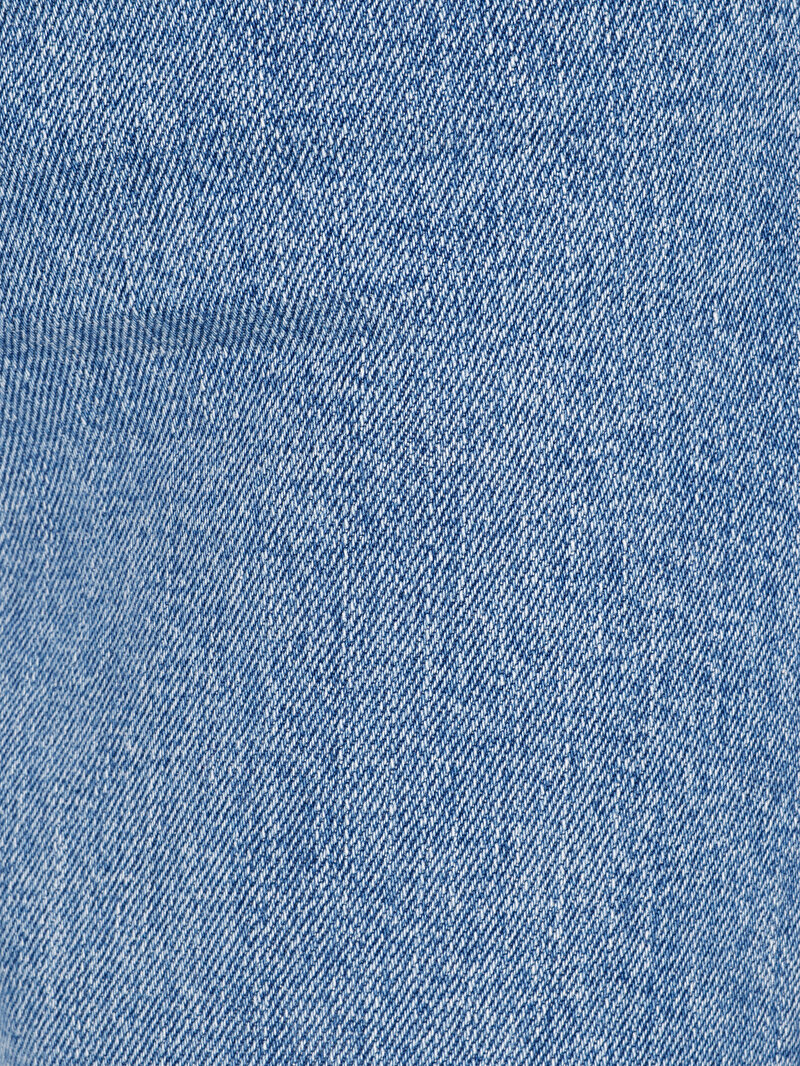 Regular Fit Orta Bel Daralan Paça Erkek İndigo Fermuarlı Denim Jean Pantolon