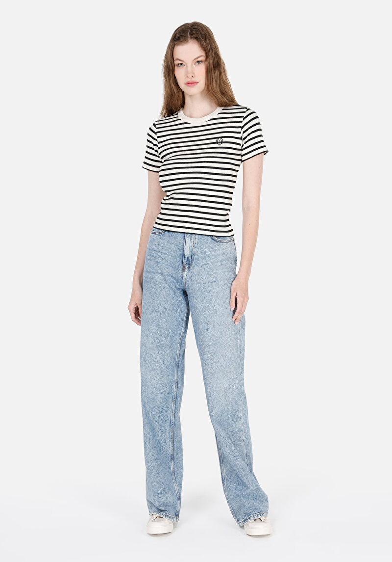 Regular Fit Kadın İndigo Jean Pantolon