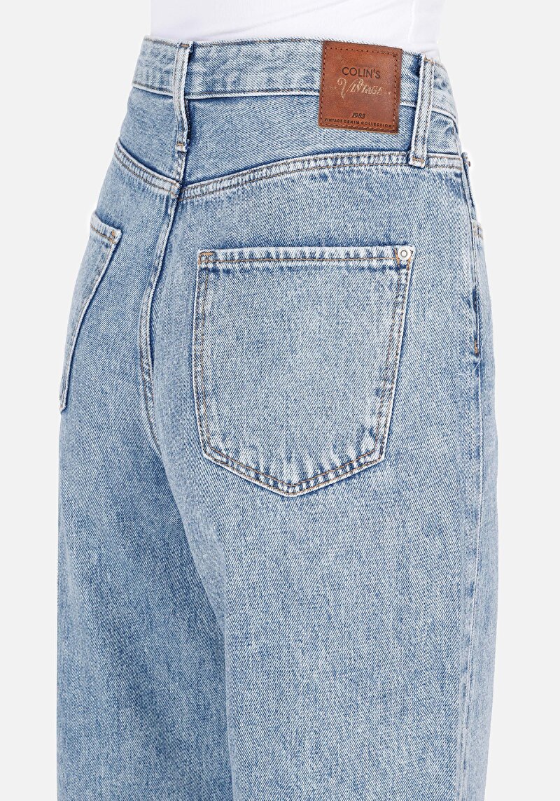 Regular Fit   Kadın İndigo Jean Pantolon