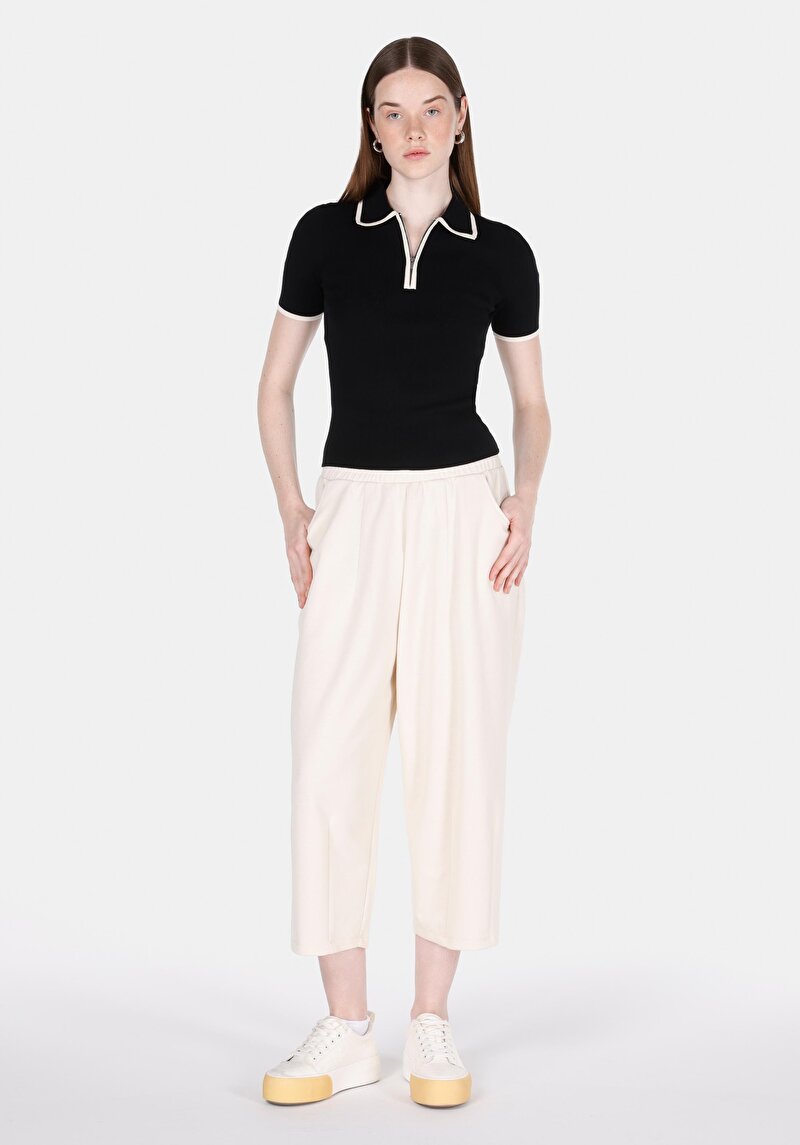 Regular Fit Orta Bel Düz Kadın Taş Eşofman Altı