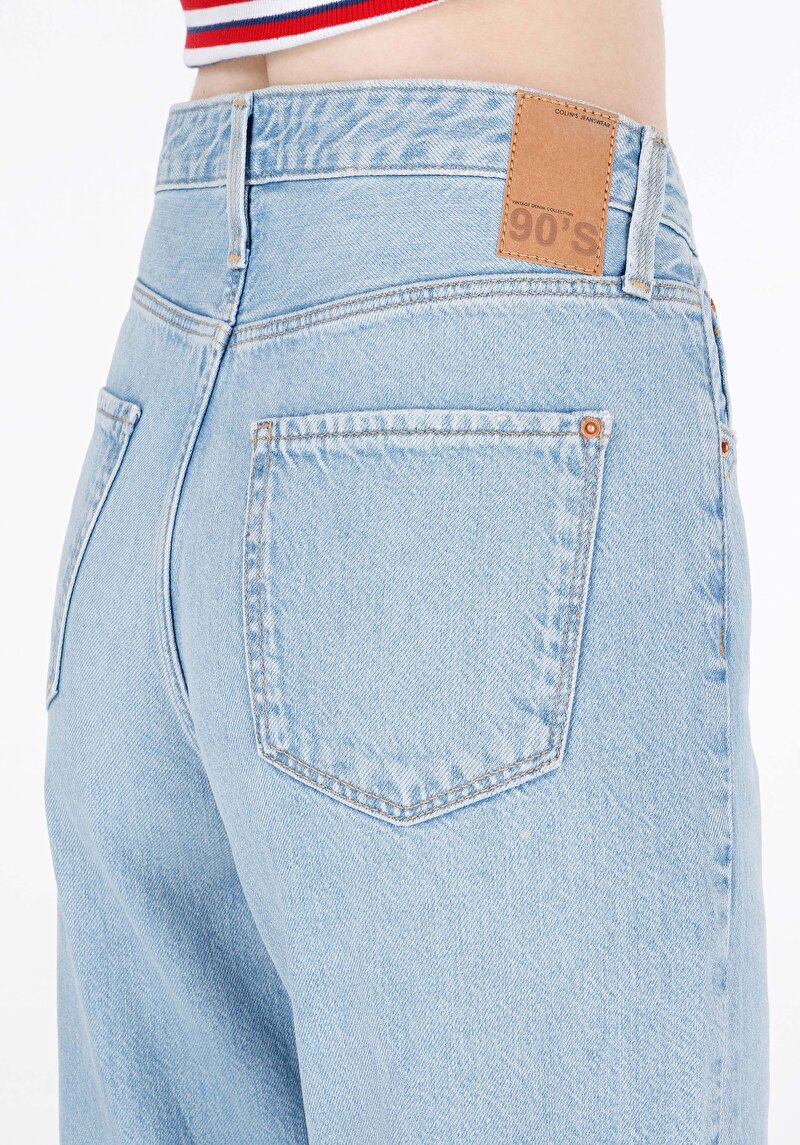 Regular Fit   Kadın İndigo Jean Pantolon