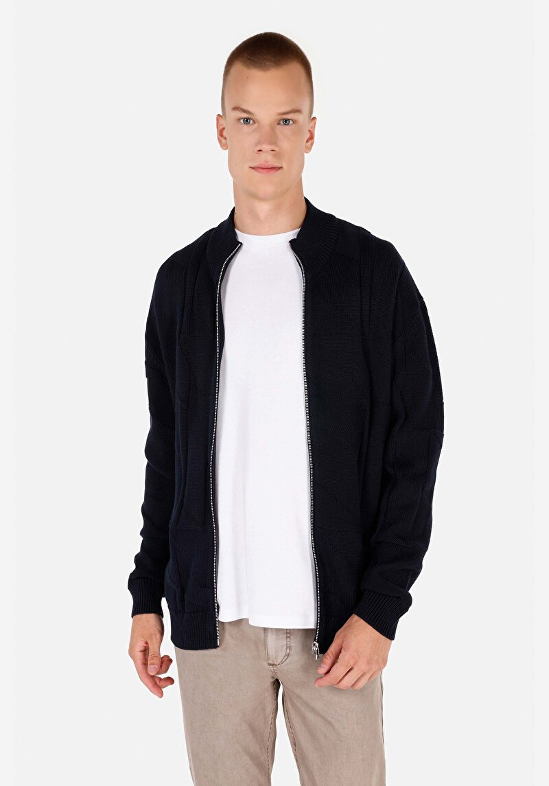 Regular Fit Erkek Lacivert Hırka